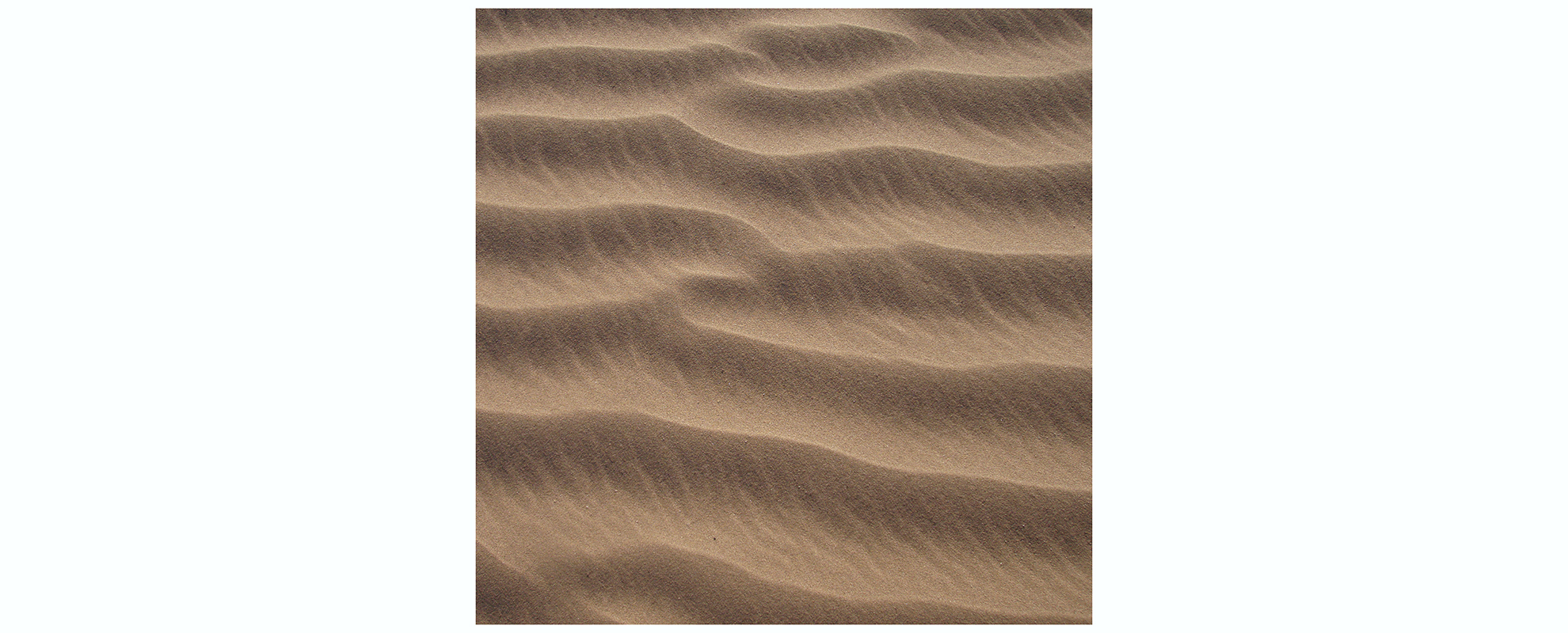 sand 2026/7 – 2007/2026 Print auf Hahnemühle Photo Rag Bright White auf Aluminium, Acrylglas, Auflage 3 Ex., 60 x 60 cm