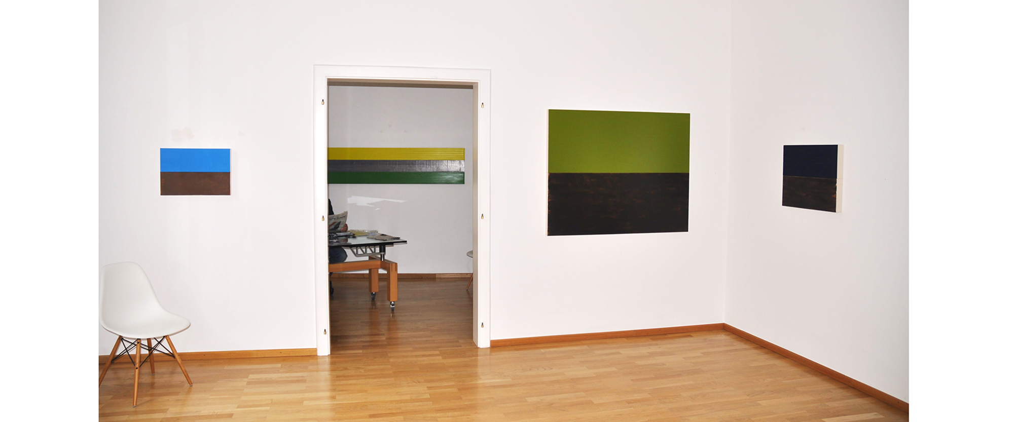 Ausstellungsansicht "Maria Lalić. Landscape Paintings", Galerie Renate Bender 2011