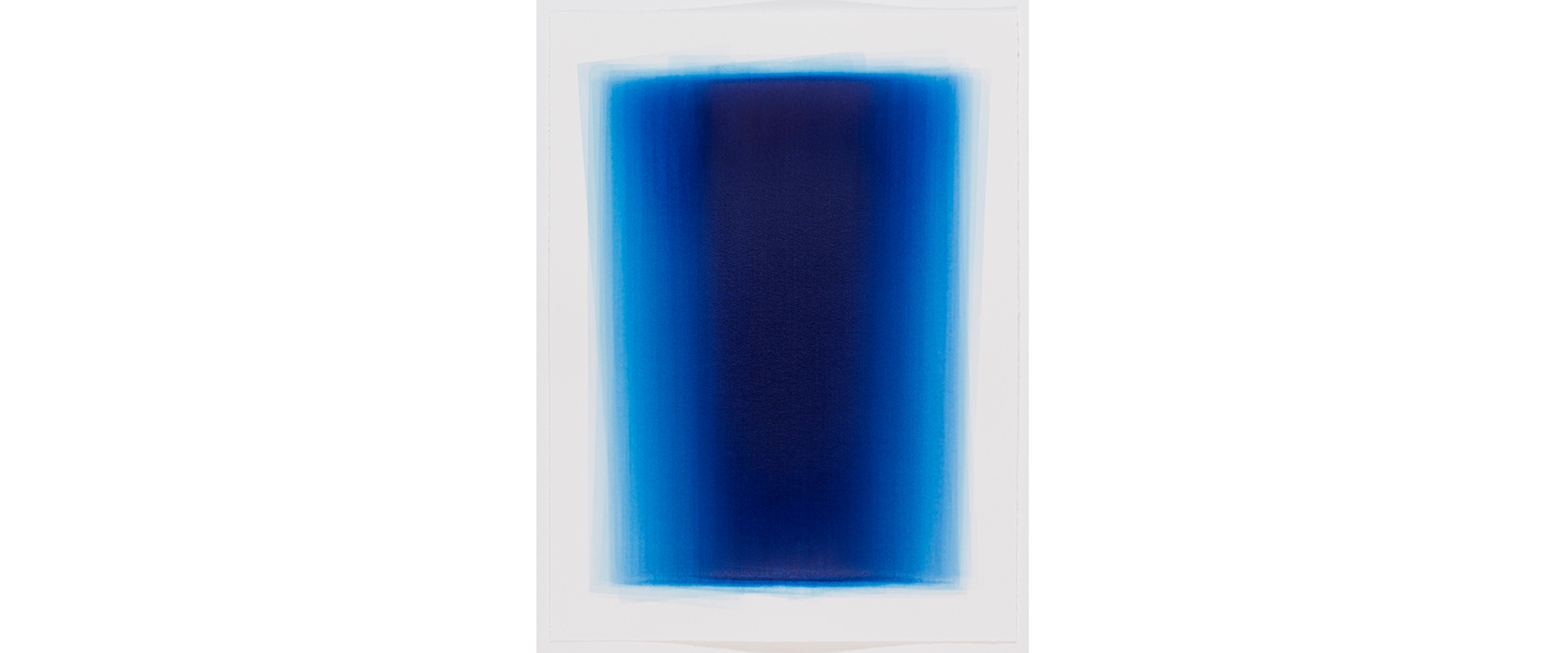 Schichtungen 281217 - 2017, Aquarell auf Büttenpapier im Objektrahmen mit Mirogard-Glas, 77,5 x 58 cm