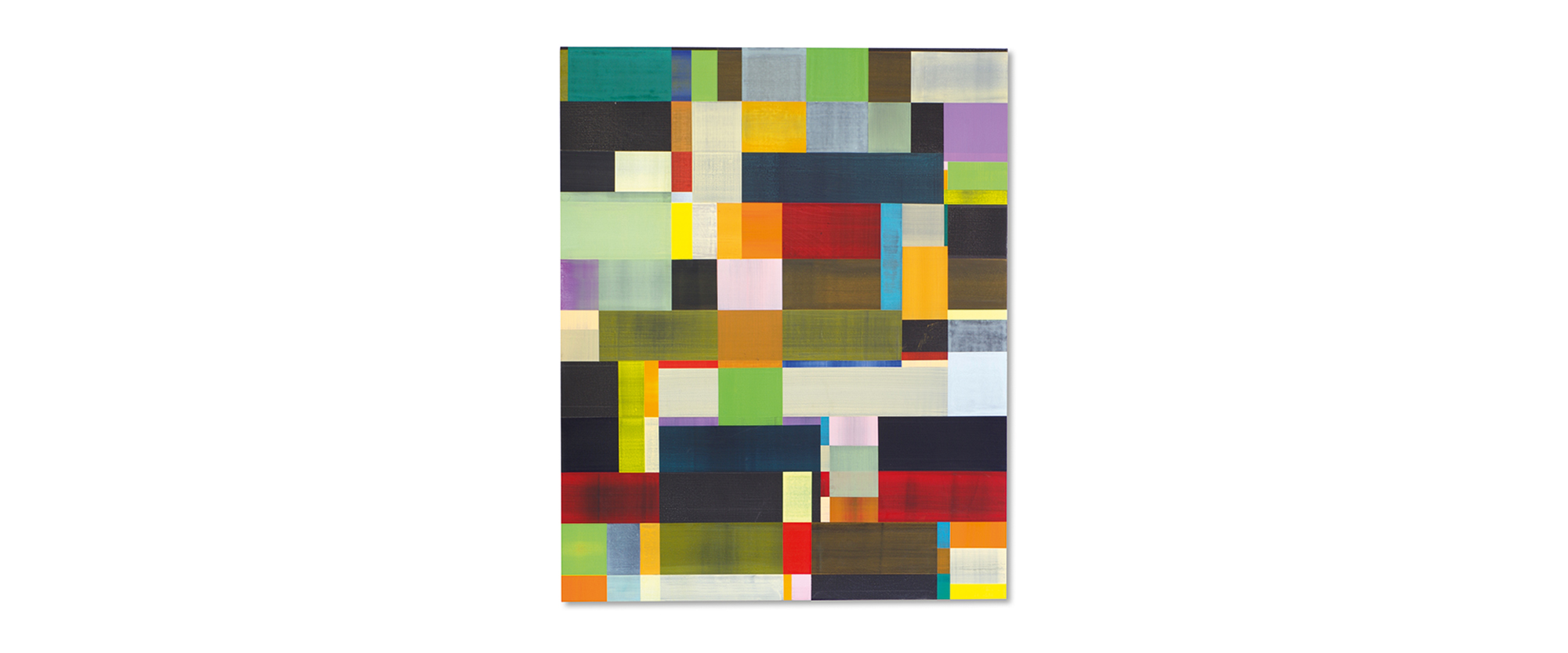 KE-130.17 - 2014, Pigmente, Mattfirnis auf Holzkörper, Stahleinfassung, 130 x 105 x 5 cm