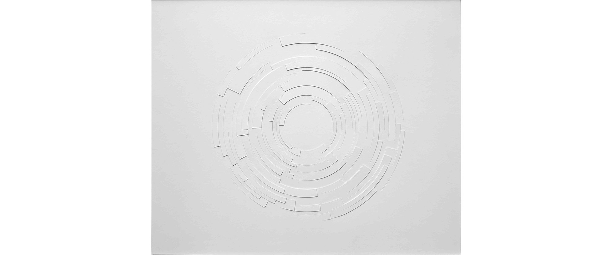 Kreisausschnitt - 2019, Papierrelief, Karton geschnitten, 72 x 84,5 cm