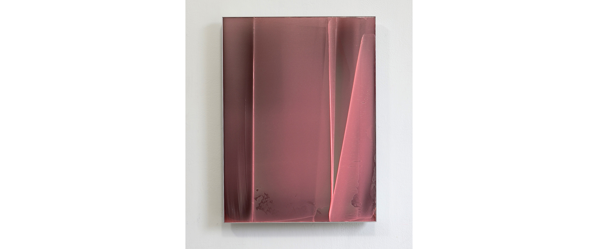Pink Lines - 2017, Kremer Pigmente, Acryl, Polyurethan auf Aluminiumverbundplatte, 60 x 45 cm