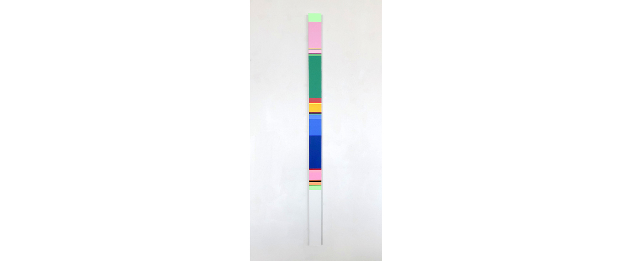 No.1236 Slim - 2017, Öl und Acryl auf Aluminium, 150 x 8 cm