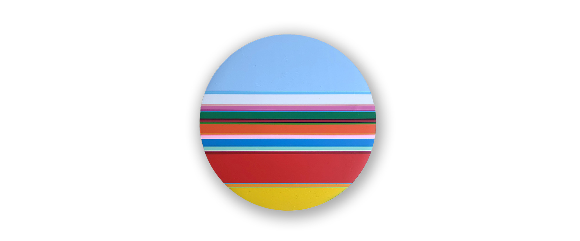 No.1428 Circle - 2020, Öl und Acryl auf Aluminium, D. 30 cm