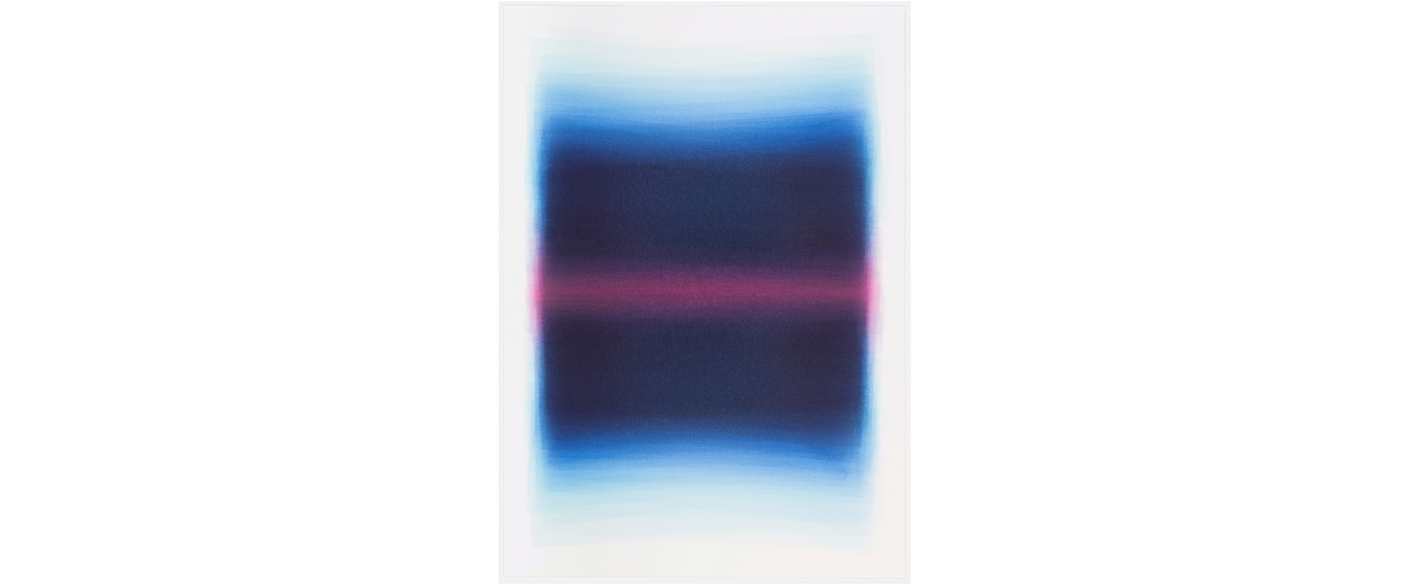 Schichtungen 230719 - 2019, Aquarell auf Büttenpapier im Objektrahmen mit Mirogard-Glas, 97 x 67 cm