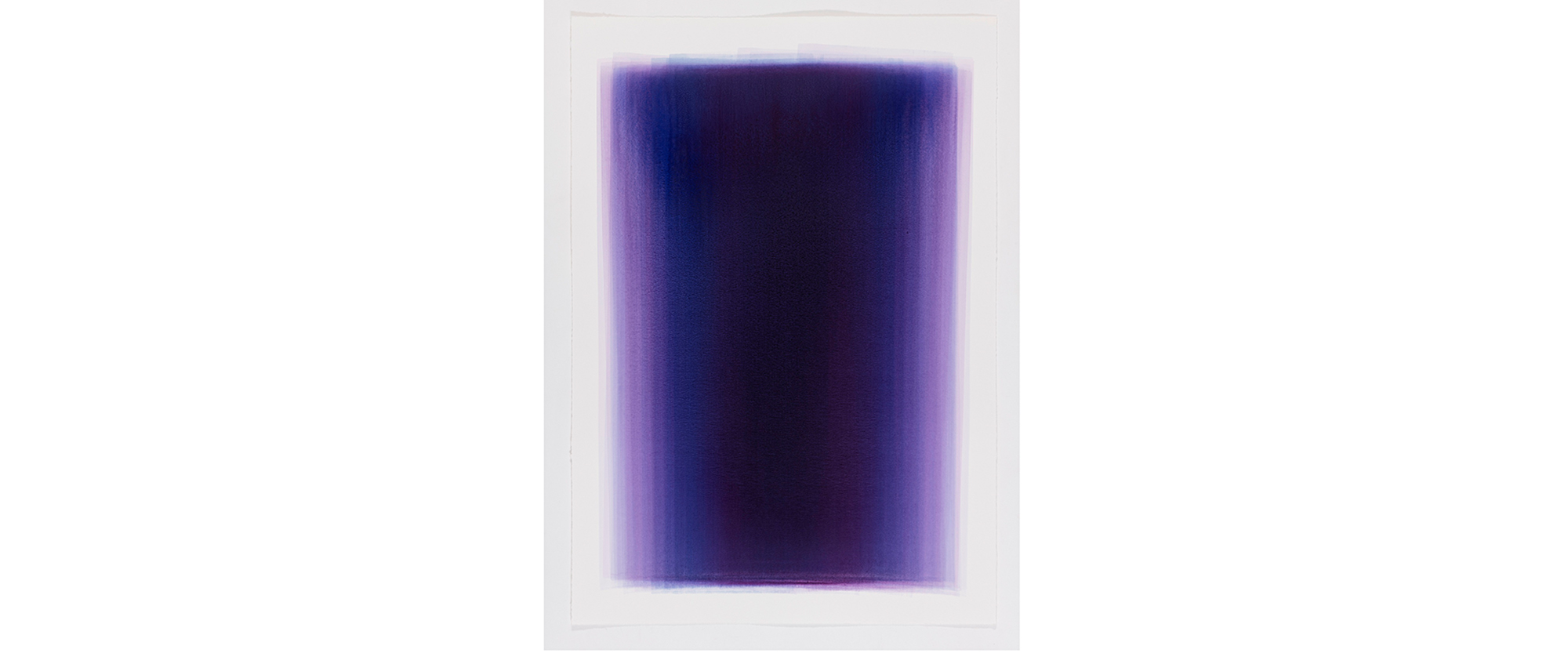 Schichtungen 030118 - 2018, Aquarell auf Büttenpapier im Objektrahmen mit Mirogard-Glas, 97 x 67 cm