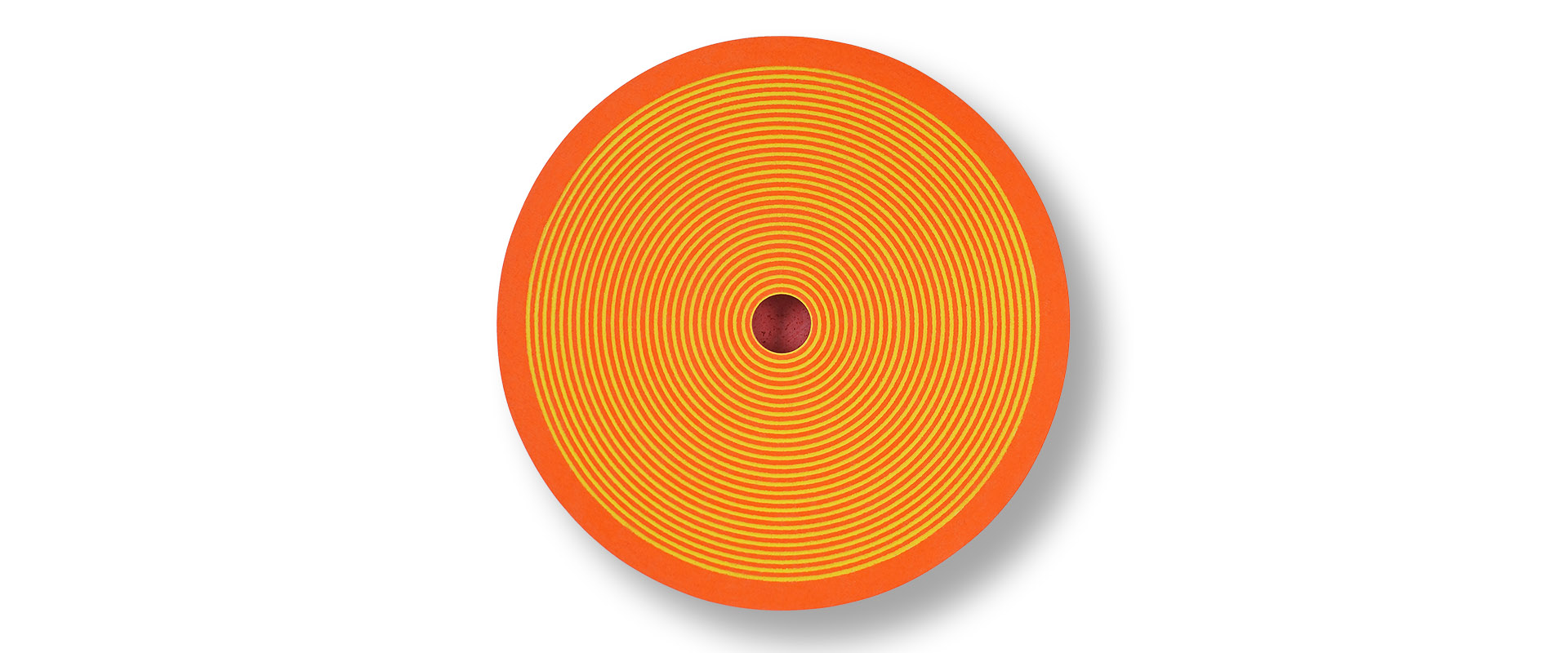 Struktur radial II - August 2017, Orange, Gelb, Durchmesser 72 x 5,5 cm