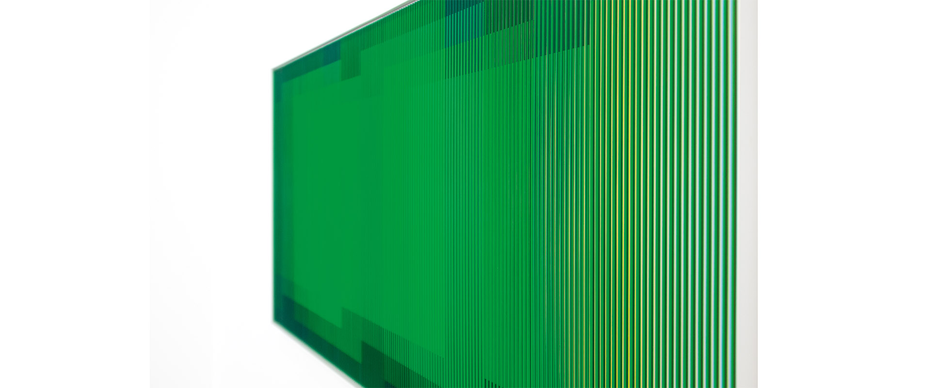 Ausstellungsansicht "The Phenomenon of Perception", Carlos Cruz-Diez - Ludwig Wilding, Galerie Renate Bender 2017, Foto: Dominik Moser