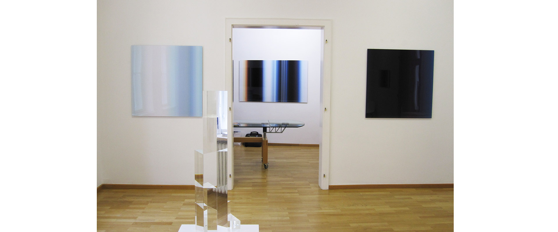 Ausstellungsansicht "Wie sehe ich das Licht. Inge Dick - Hellmut Bruch", Galerie Renate Bender 2013