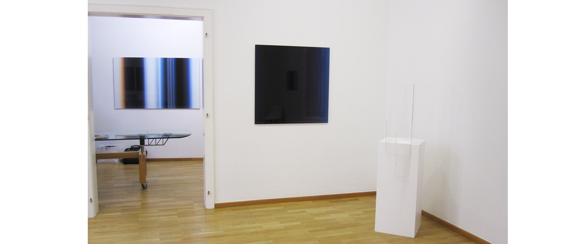 Ausstellungsansicht "Wie sehe ich das Licht. Inge Dick - Hellmut Bruch", Galerie Renate Bender 2013