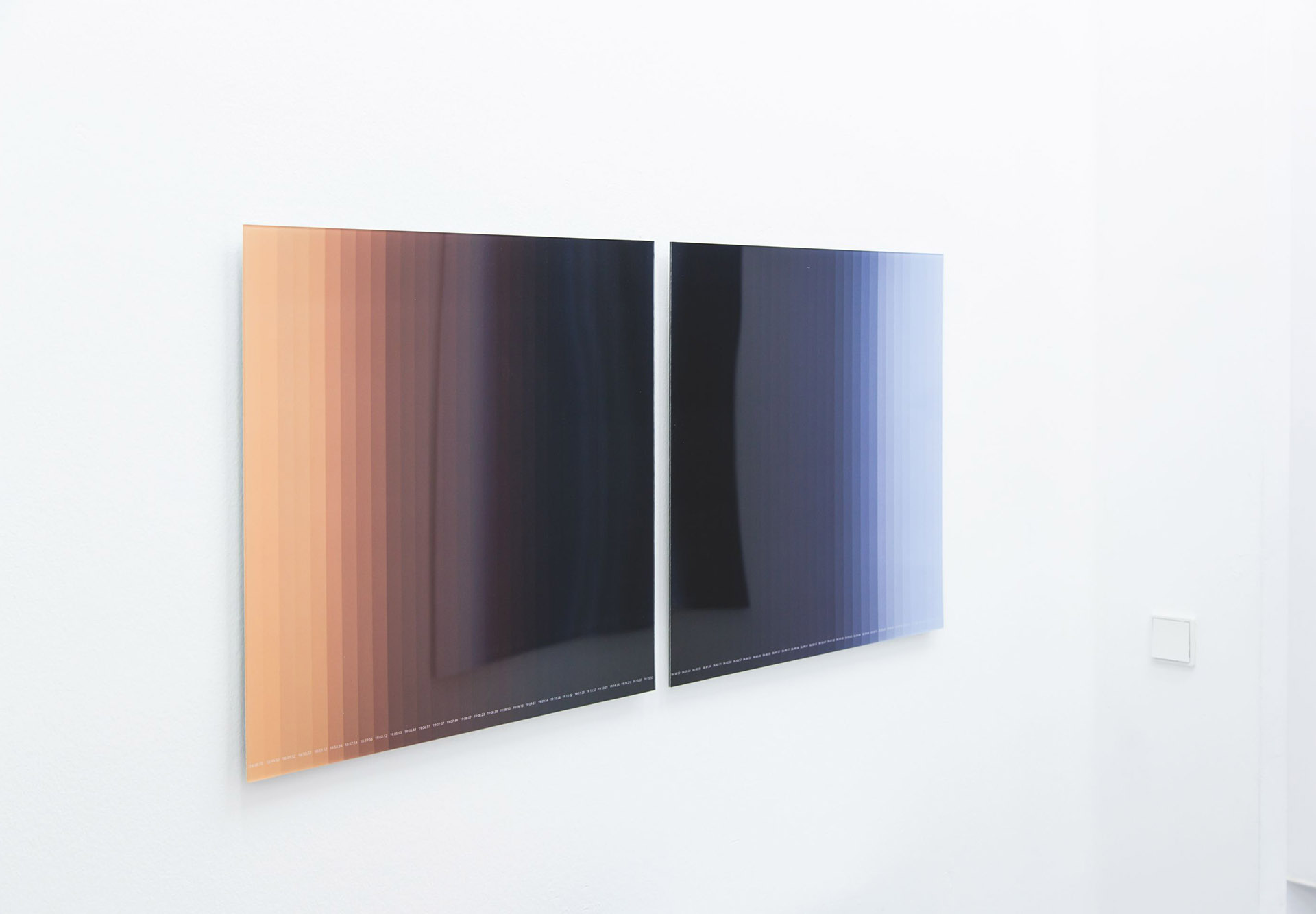 Ausstellungsansicht "jahres licht weiss", Galerie Renate Bender 2016