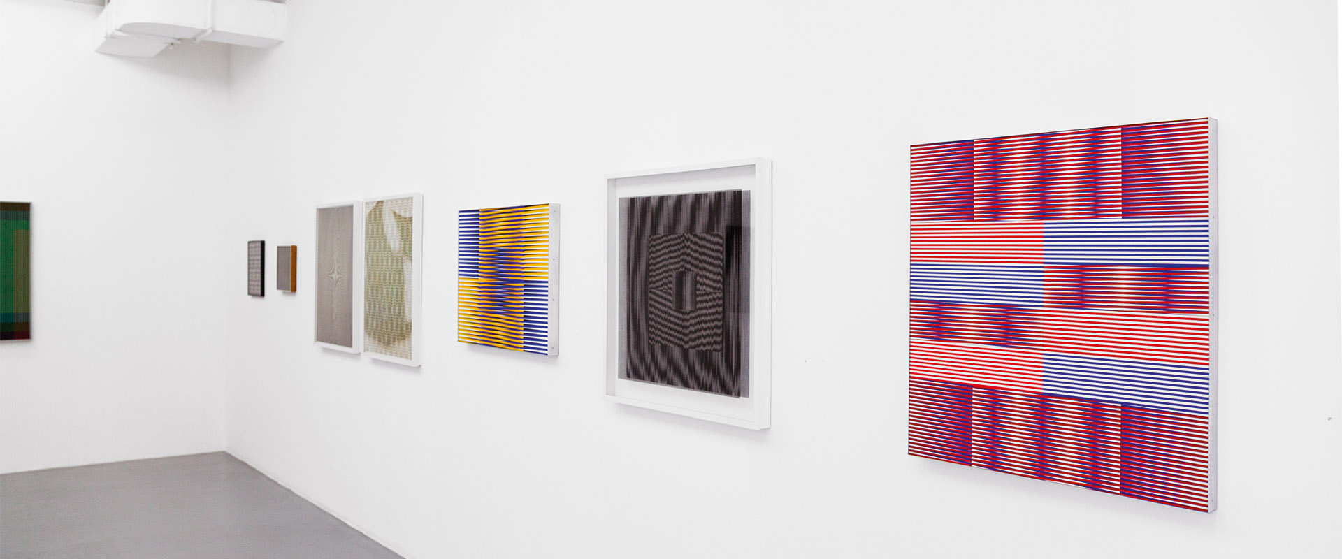 Ausstellungsansicht "The Phenomenon of Perception", Carlos Cruz-Diez - Ludwig Wilding, 2017, Foto: Dominik Moser