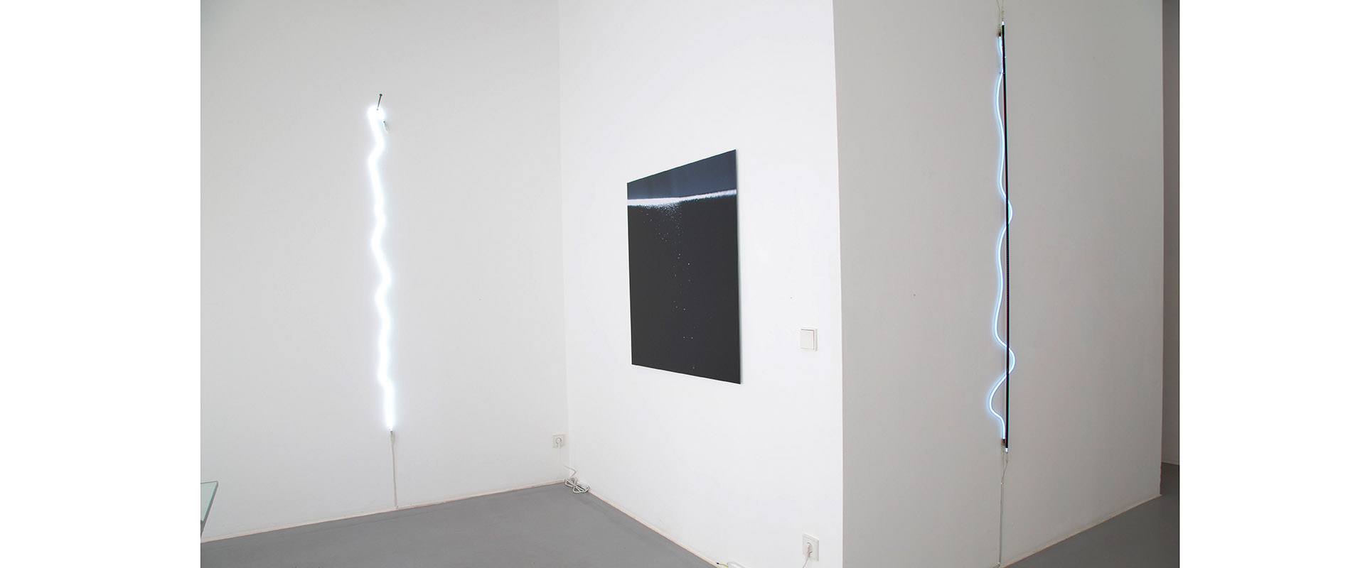 Ausstellungsansicht "FarbeLicht - LichtFarbe", Galerie Renate Bender 2017
