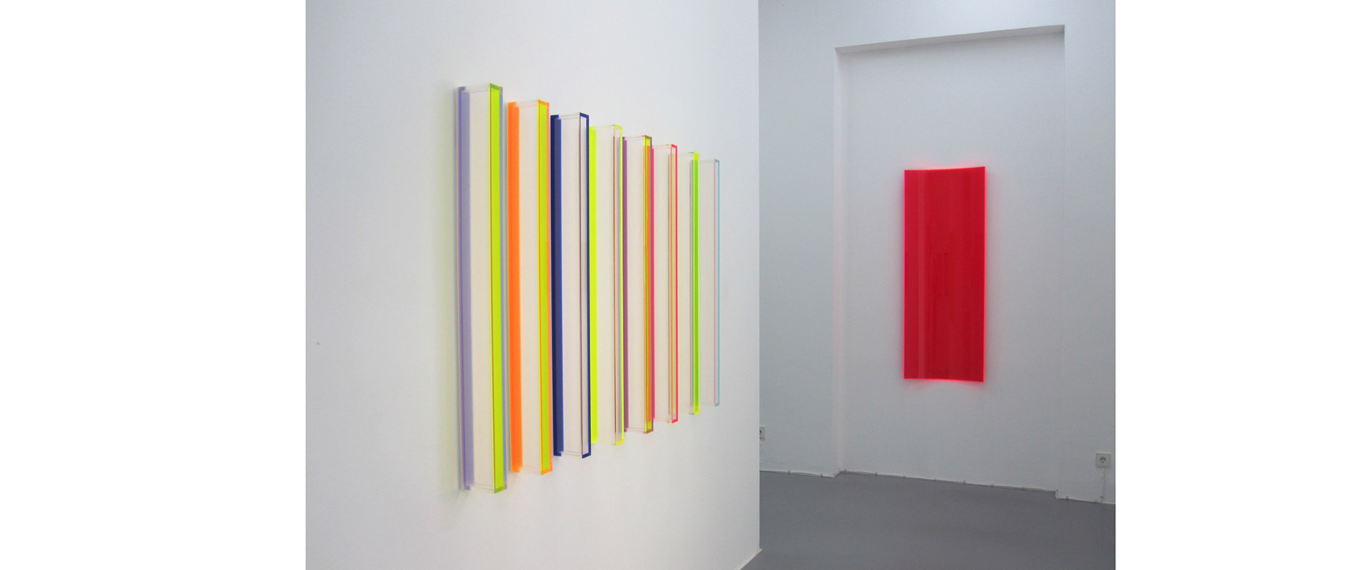 Ausstellungsansicht "KUNSTSTOFF", Galerie Renate Bender 2015
