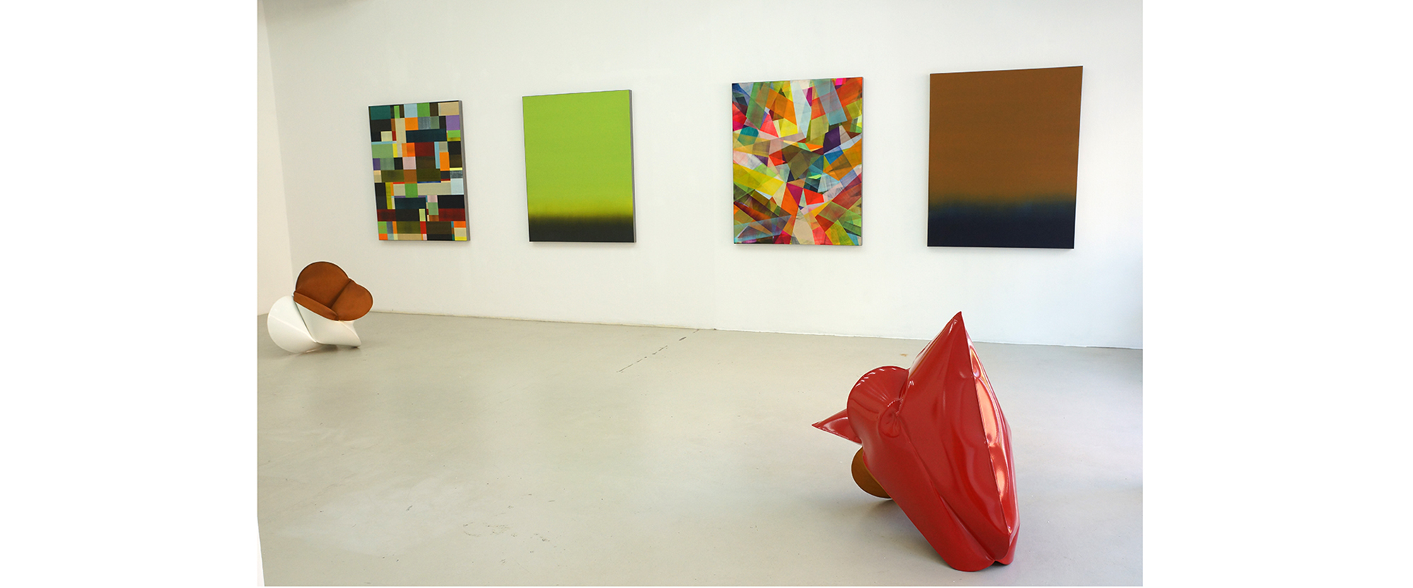 Ausstellungsansicht "Highly Sensuous. Bim Koehler - Jeremy Thomas", Galerie Renate Bender 2014