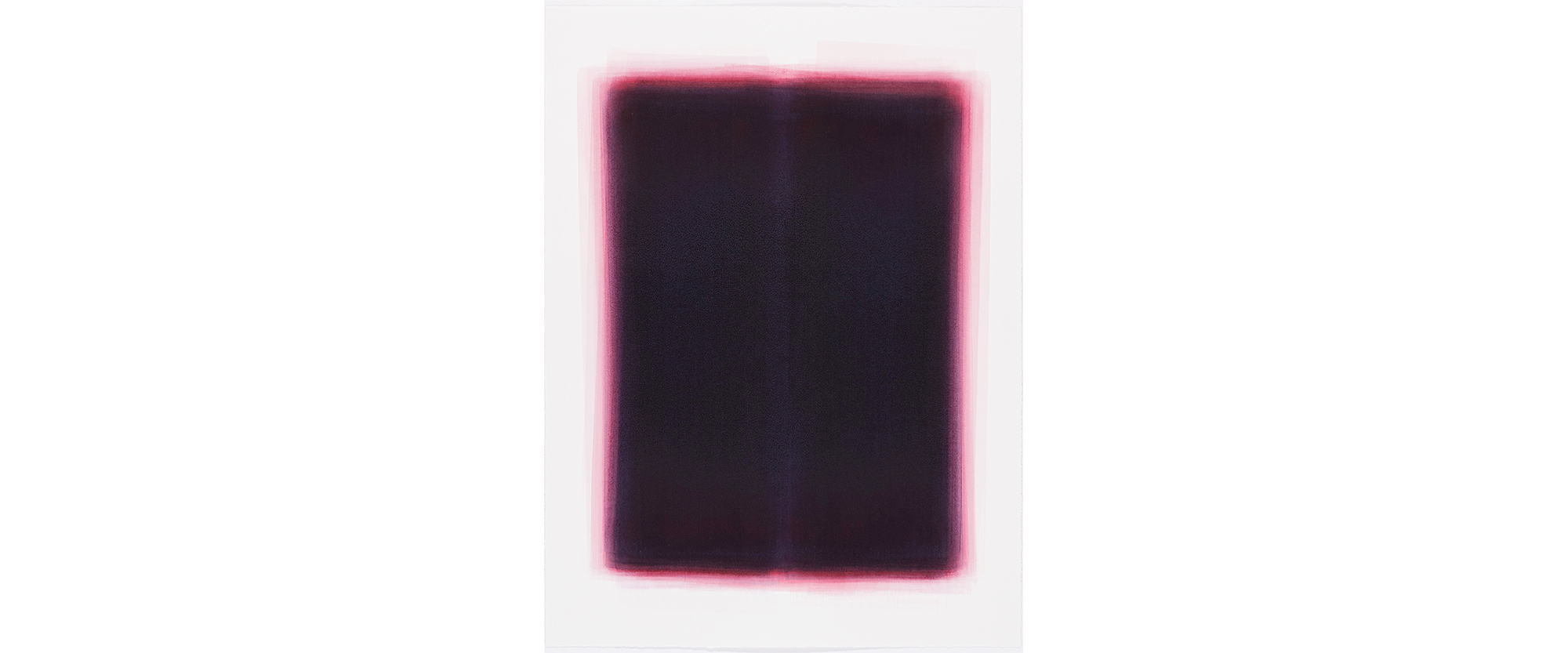Schichtungen 160318 - 2018, Aquarell auf Büttenpapier im Objektrahmen mit Mirogard-Glas, 78 x 58 cm