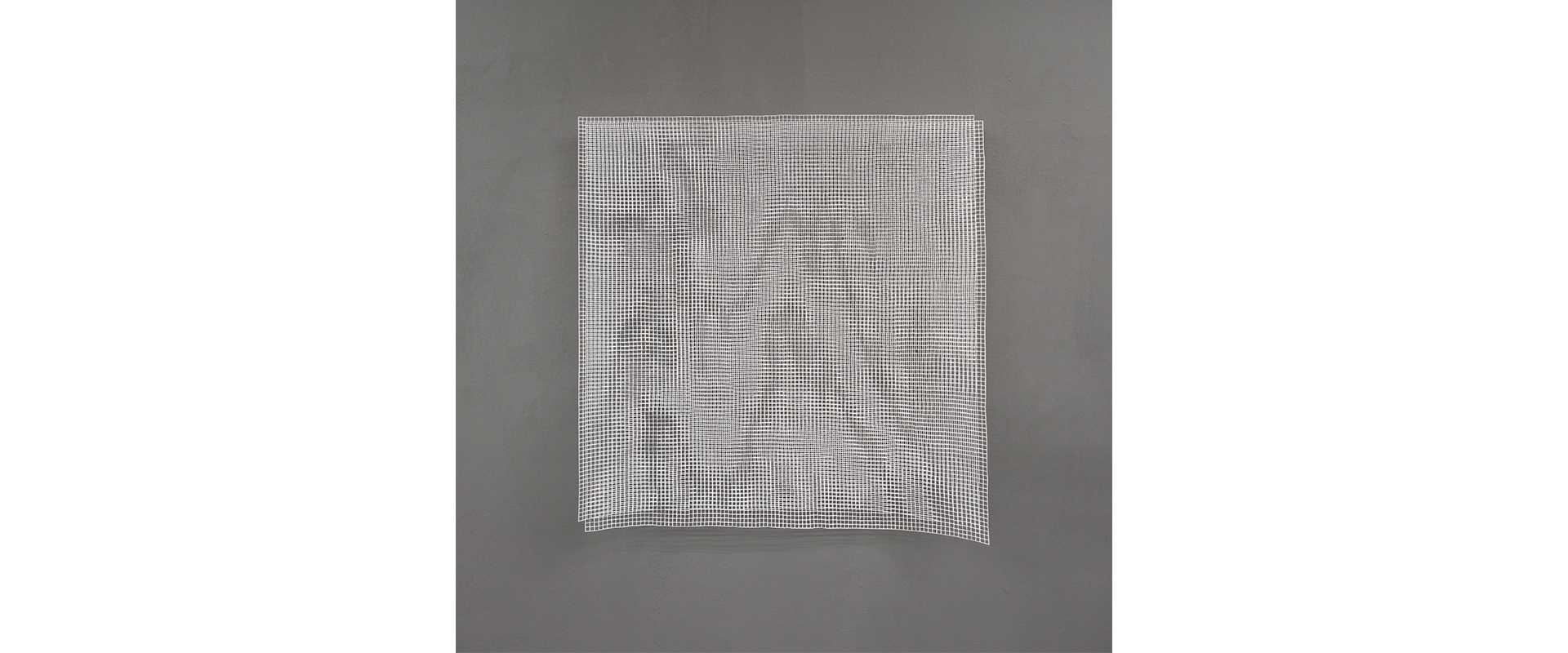 Ohne Titel (FS-01-114) – 2020, Papierschnitt, ungerahmt Optisch 2 Raster, 101 x 101 cm