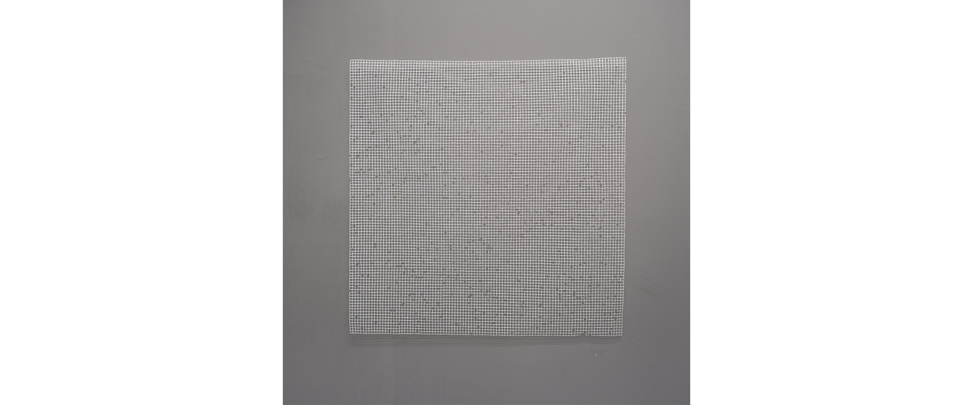 Fiene Scharp, FS-01-146 – 2021, Papierschnitt, ungerahmt Optisch 1 Raster, 100 x 100 cm
