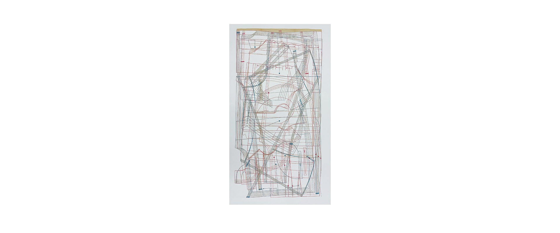Fiene Scharp, Ohne Titel (FS-01-133) – 2021, Papierschnitt, gerahmt, 107 x 59 cm