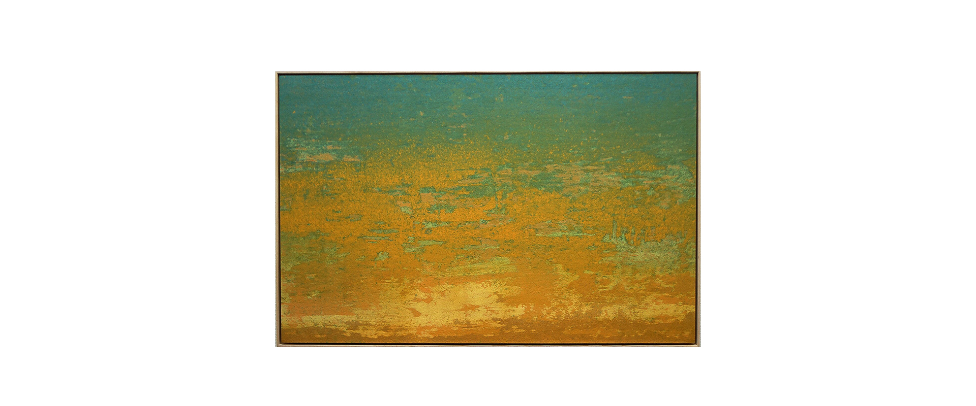 Raphael Grotthuss, 70x108_20052022 – 2022, gespühte Hanffasern, Pigment, Schattenfugenrahmen, 70 x 108 cm