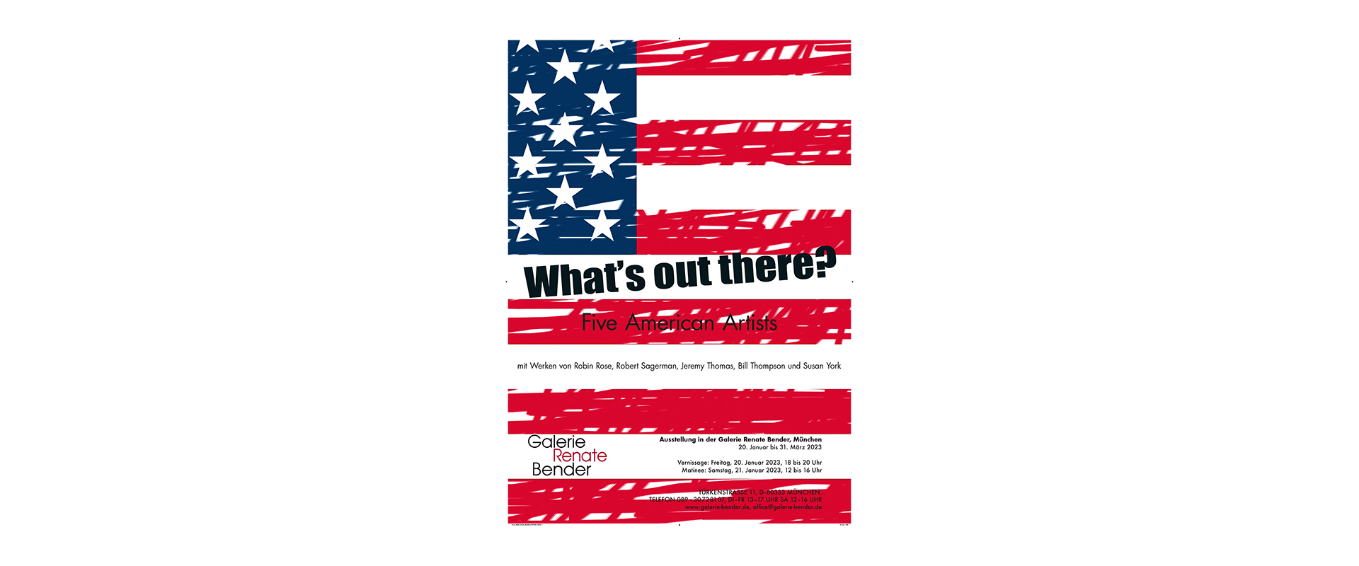 Plakat, What's out there. Five American Artist - 2023