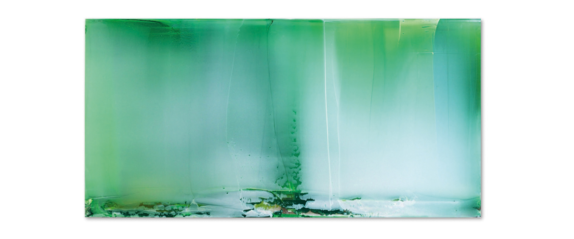 Matt McClune, Sheka Green 1 (horizontal format) – 2023, Kremer Pigmente, Polyurethan auf Bildträger, 90 x 180 cm