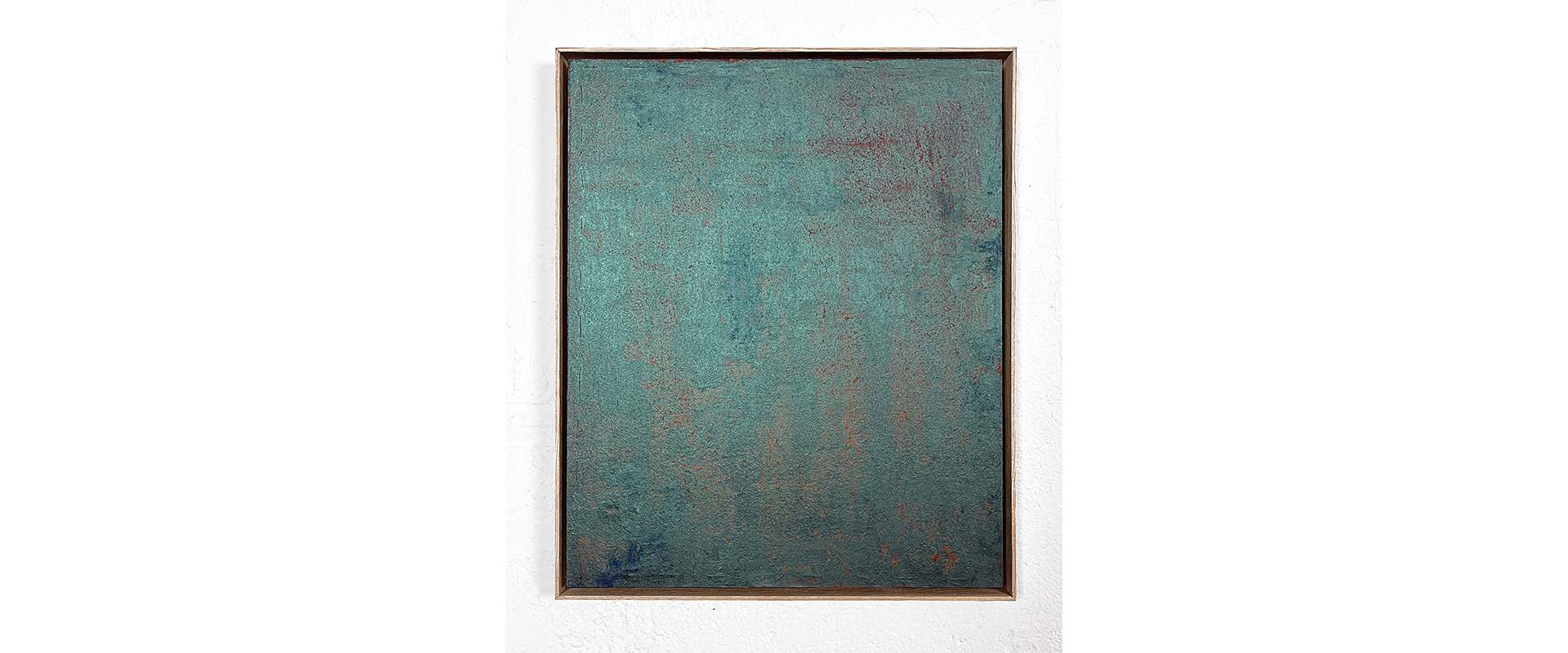 Raphael Grotthuss, „48x40_15052023“ – 2023, gesprühte Hanf-Fasern, Pigment, Schattenfugenrahmen, 48,5 x 40 cm