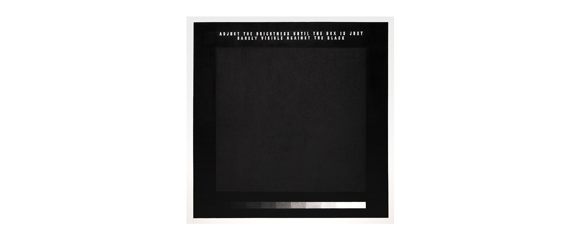 Steffen Kern, „Adjust the Brightness Until the Box Is Just Barely Visible Against the Black“ - 2021 Aquarell, Tusche und Kohlestift auf Karton, 80 x 80 cm