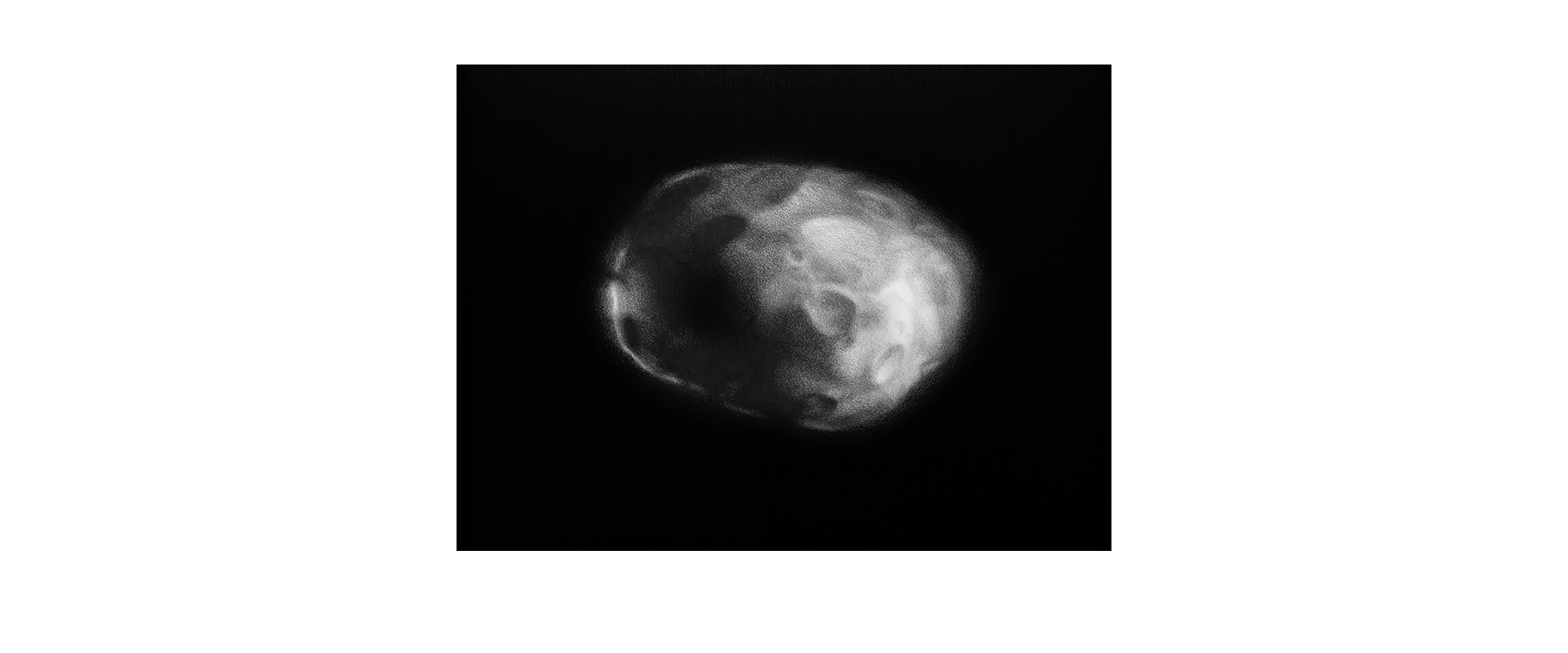 Steffen Kern, „Asteroid“ – 2023, Farbstift auf Karton, 40 x 50 cm