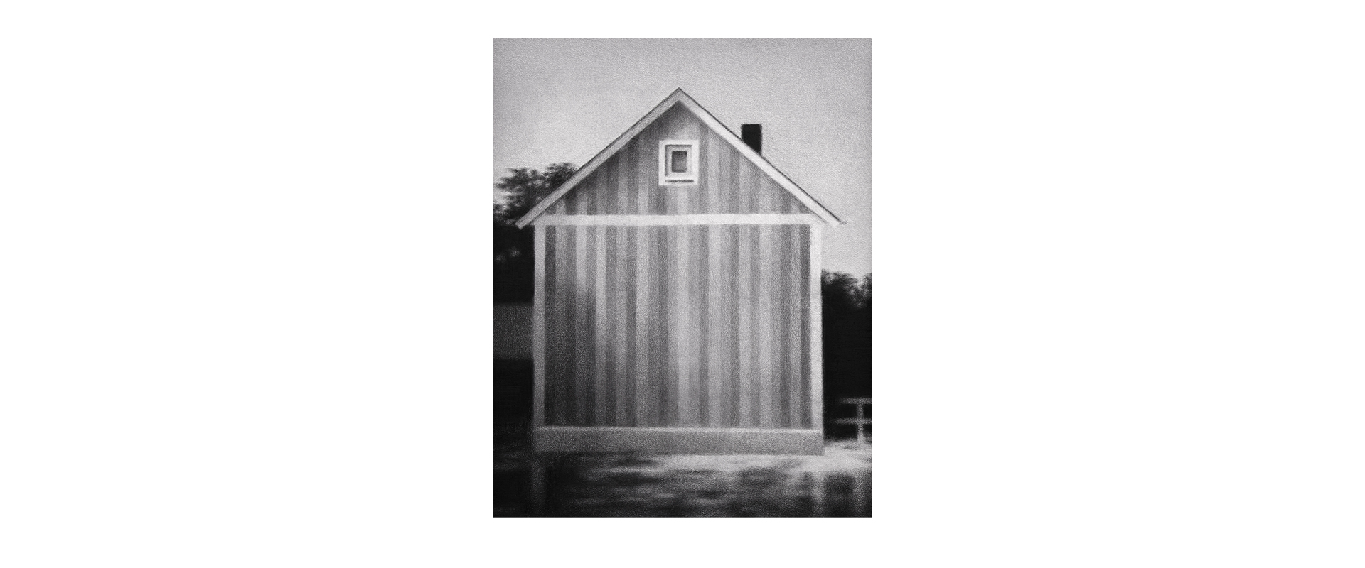 Steffen Kern, „House“ – 2023, Farbstift auf Karton, 50 x 40 cm