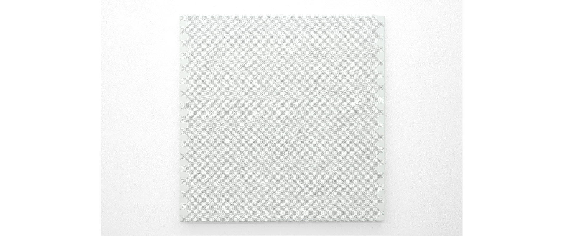Eunji Seo, (1-11)#01 – 2023, Acryl und Bleistift auf Leinwand, 90 x 90 cm