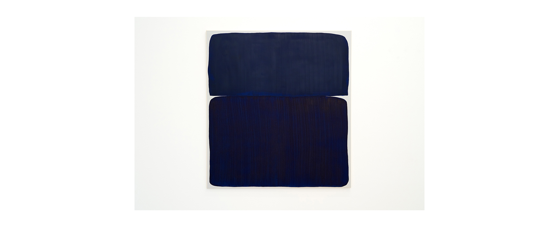 Marco Stanke, „Blau“ – 2023, Öl, Acryl, Nessel, 120 x 110 x 2,5 cm