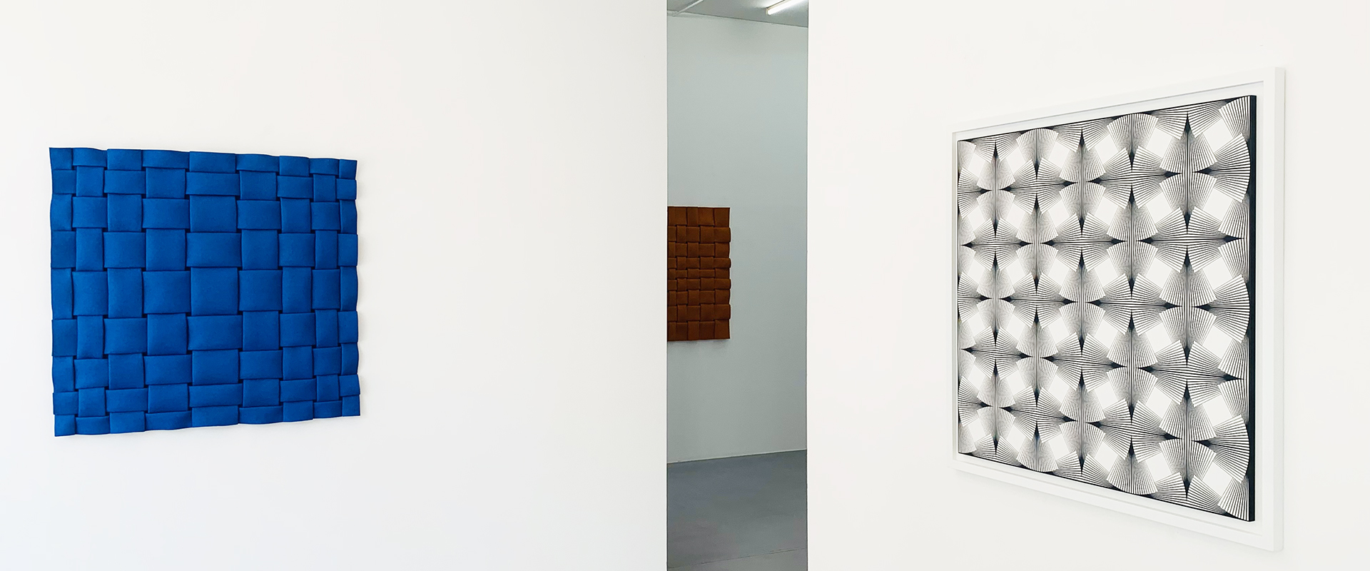 Ausstellungsansicht "Zwei Positionen Konkret. Marcello Morandini und Peter Weber", Galerie Renate Bender, 2025