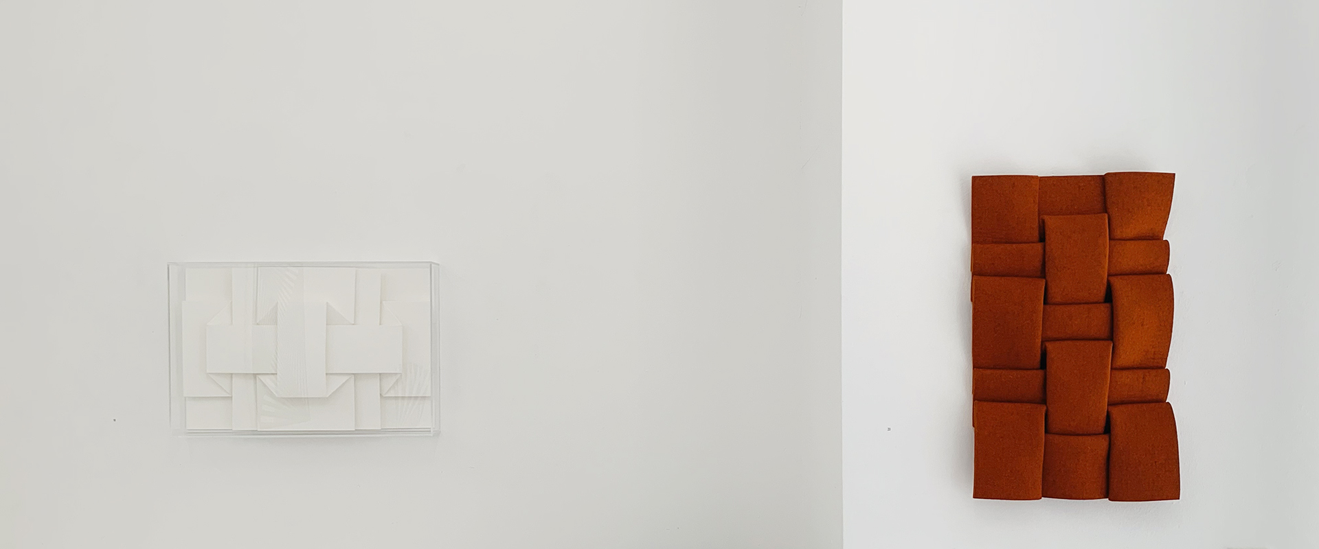Ausstellungsansicht "Zwei Positionen Konkret. Marcello Morandini und Peter Weber", Galerie Renate Bender, 2025