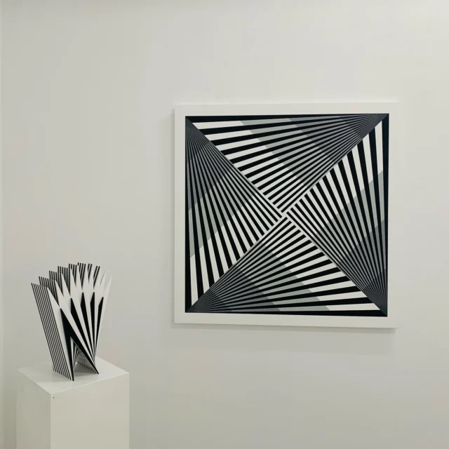 Works by Marcello Morandini from the current exhibition „Two Positions Concrete“ — a compelling dialogue between Morandini and Peter Weber.

Images (f. l. t. r.):

Marcello Morandini
Scultura 717
2021
acrylic glass
40 x 30 x 15 cm
Edition of 5

Marcello Morandini
Pannello 743
2022
Inkjet print, UV protected, on wood
100 x 100 x 3 cm
Edition of 3

#MarcelloMorandini #PeterWeber #ConcreteArt #ContemporaryArt #GeometricAbstraction #ArtExhibition #MinimalArt #TwoPositionsConcrete