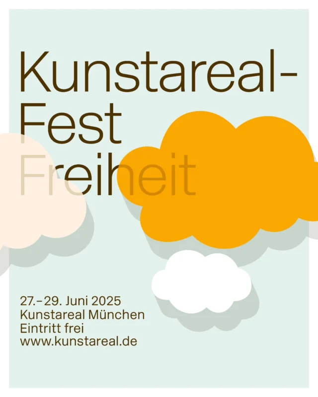 Heute möchten wir Euch auf das Kunstareal-Fest vom 27.-29. Juni in München aufmerksam machen. Unter dem Motto „Freiheit” laden bei freiem Eintritt alle Museen, Wissenschafts- und Kulturinstitutionen im Kunstareal zum Entdecken ein. 
Die Galerie ist wie gewohnt am Freitag, 27.6. von 13 bis 17 Uhr und am Samstag 28.6. von 12 bis 16 Uhr geöffnet.
Wir freuen uns auf Euren Besuch!

#kunstarealfest2025